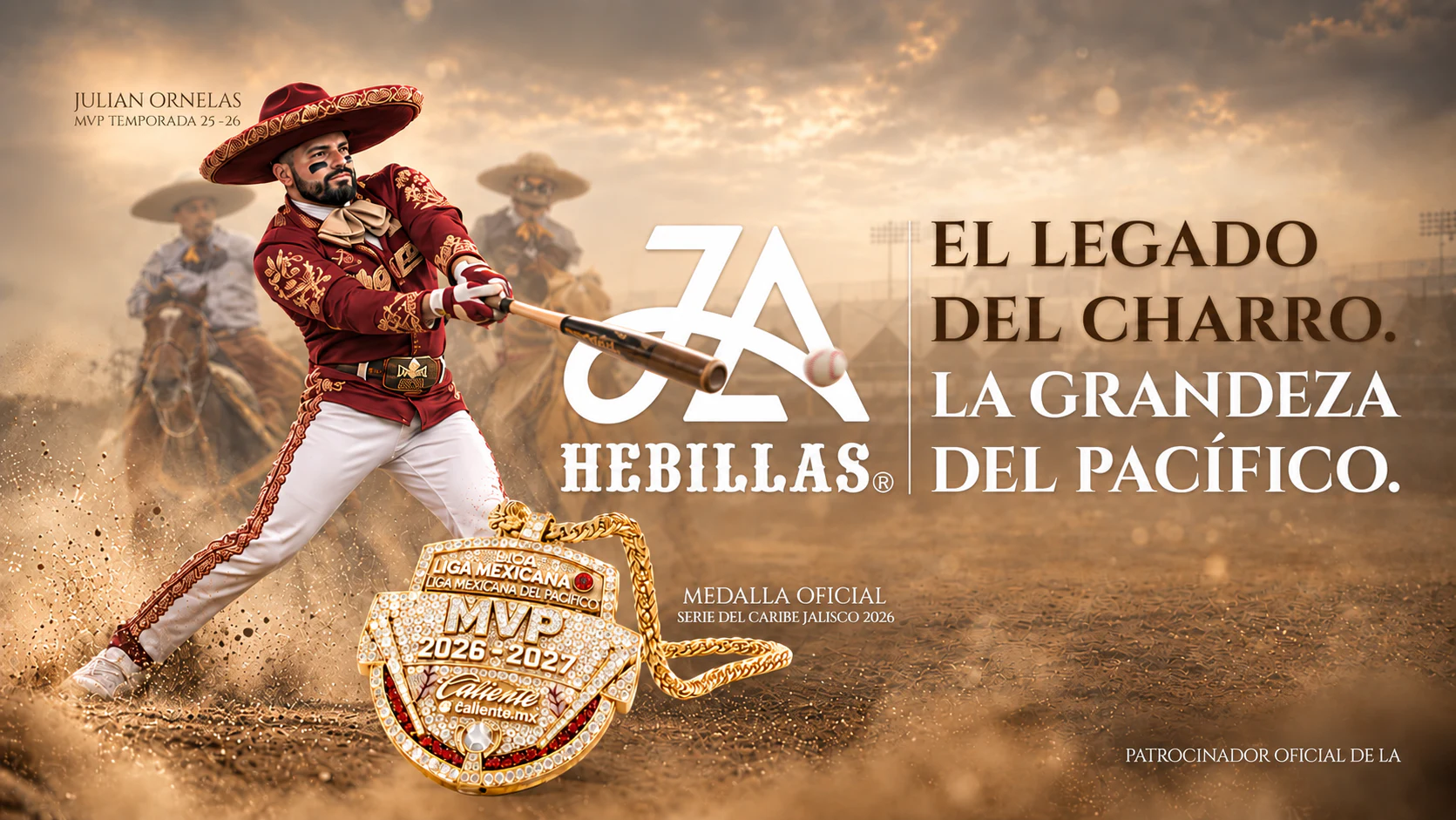 JA Hebillas and Liga Mexicana del Pacífico campaign inspired by the charro tradition